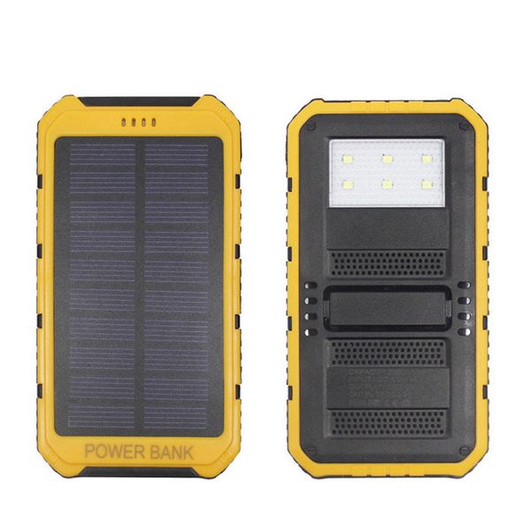 20000 mAh 2 USB Port Solar Power Bank Ladegerät Externe Backup-Batterie mit Einzelhandel Box Für iPhone iPad Samsung Handy