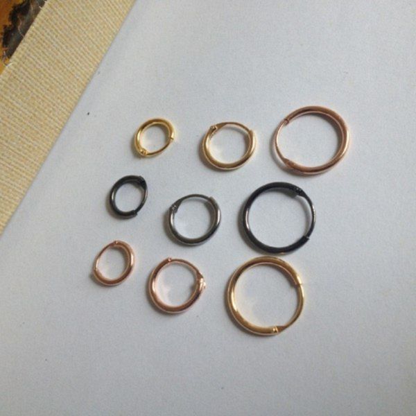 

Pure 925 Sterling Silver Small Mini Plain Round Hoop Huggie Earrings 8mm 10mm 13mm for Women Men Kids Baby Girls Boys Hot Gift