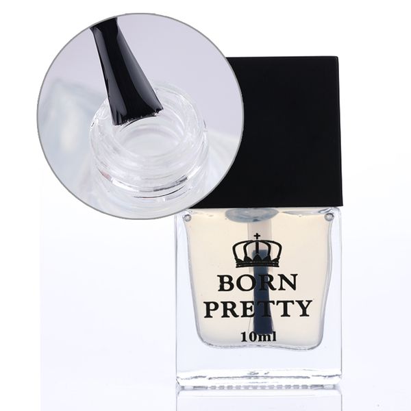 All'ingrosso- BORN PRETTY 1 bottiglia da 10 ml Top Coat Base Coat 2-in-1 Peel Off Polish a base d'acqua Strumento per smalto per unghie