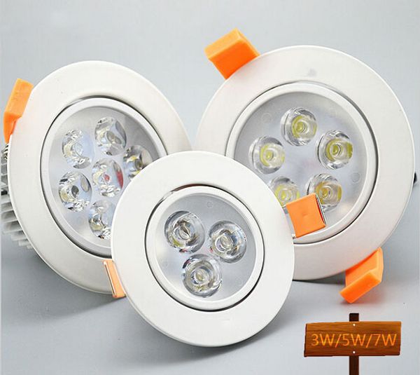 

super bright 3w/5w/7w/9w/12w/15w/18w led ceiling light spotlight ac85-265v epistar led lamp beads led down lights homelighting