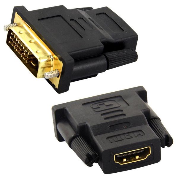 

24 + 1 DVI Мужской к HDMI Женский конвертер HDMI к адаптеру DVI Поддержка 1080P для HDTV LCD 100шт.