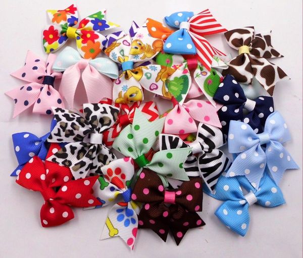 

100pcs diy 2" mini print cheer bow hairbow headwear headdress mulit color picked (no clip), Slivery;white