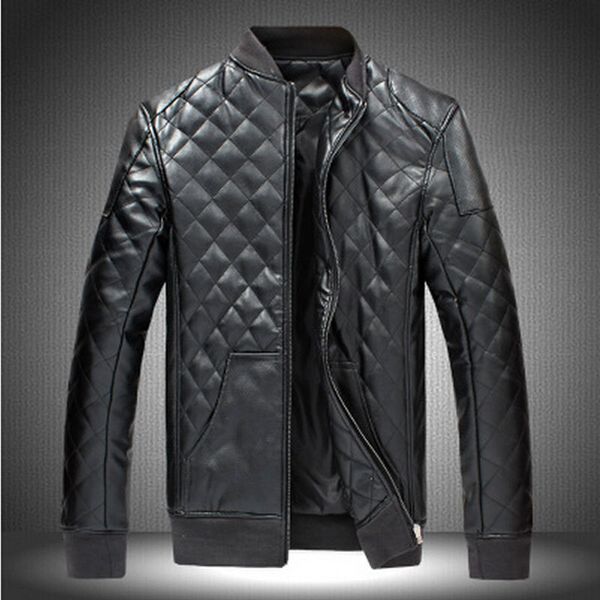 Herren SCHWARZ Echt lederjacke Motorradjacke NEU M-5XL Leder jacke M-5XL