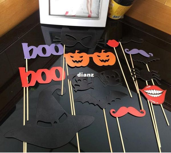 Moda Hot Produto Engraçado DIY Photo Booth Props Bigodes Em Uma Vara Festa de Halloween