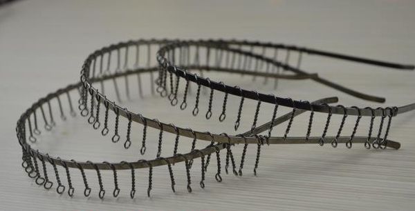 

mens metal football headband hairband with teeth soccer sports headband, Silver