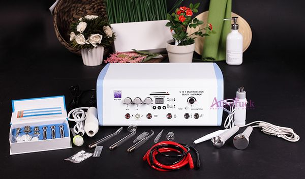 

5in1 multifunction acne remove ultrasonic microdermabrasion high frequency diamond peeling vacuum spray facial care machine