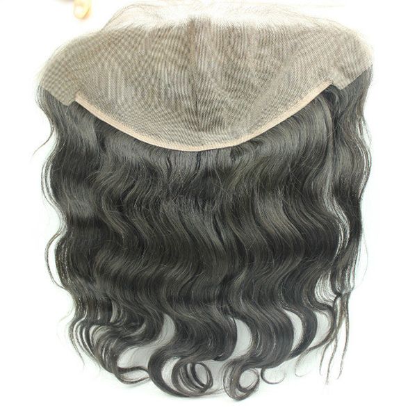 

dhl ship human hair brazilian lace frontal closure 13x6 with baby hair part bleached knots human body wave lace frontal, Black;brown