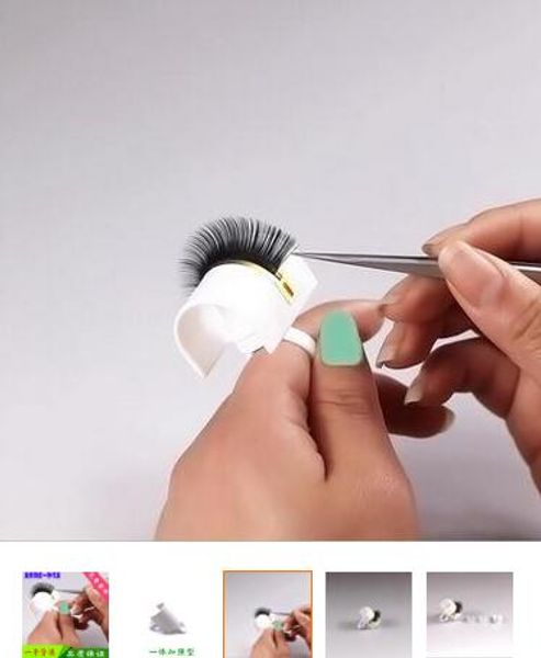 

eyelash extension glue ring adhesive eyelash pallet holder tool make up