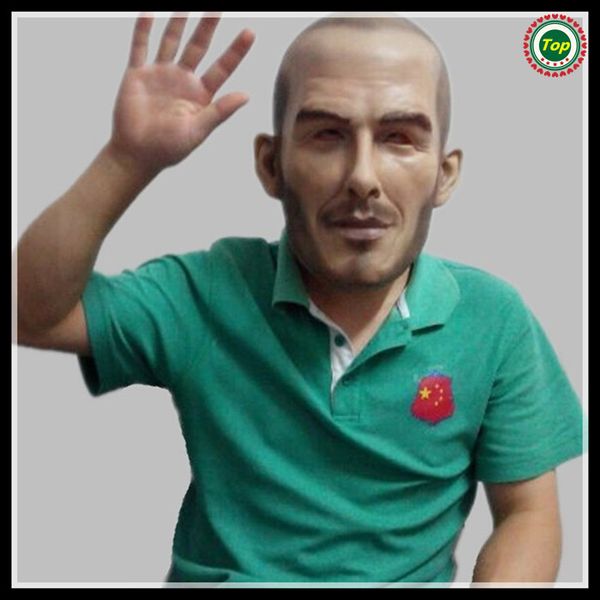 

2017 halloween party cosplay david beckham celebrity face mask latex party movie prop toys famouse man mask