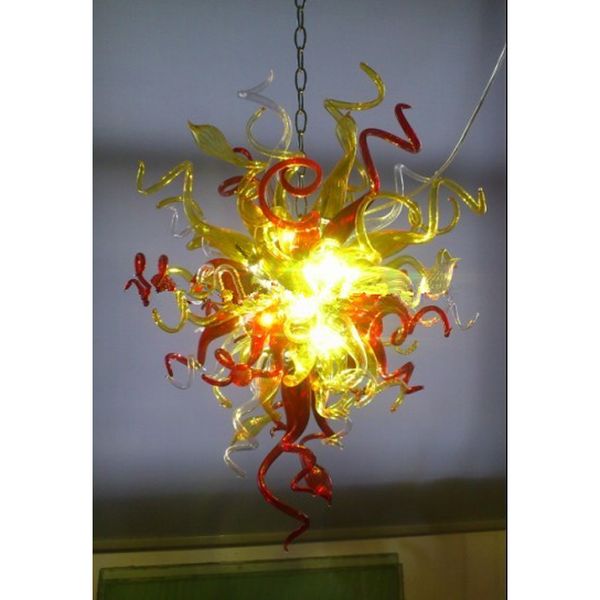 

ac 110v 220v colored hand blown glass pendant lamps chihuly style modern art murano glass l decor led small chandelier made in china