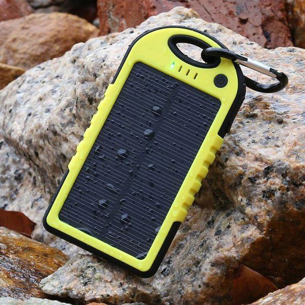 Solar Power Bank Charger And Battery Solar Panel 5000mah Waterproof Shockproof Dustproof Portable Power Bank For Iphone 6 Mobile Cellphone Diy Solar