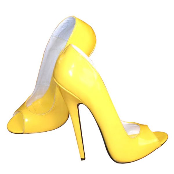 

18cm heel height peep toe stiletto heel pumps party shoes heels us size 5.5-14.5 no.1801y, Black