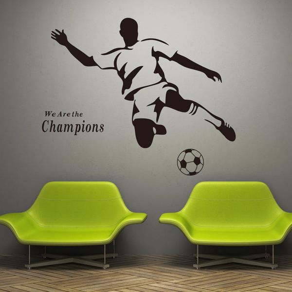 

2016 new Soccer Wall Decal Sticker Sports Decoration Mural for Boys Room Wall Stickers free shipping