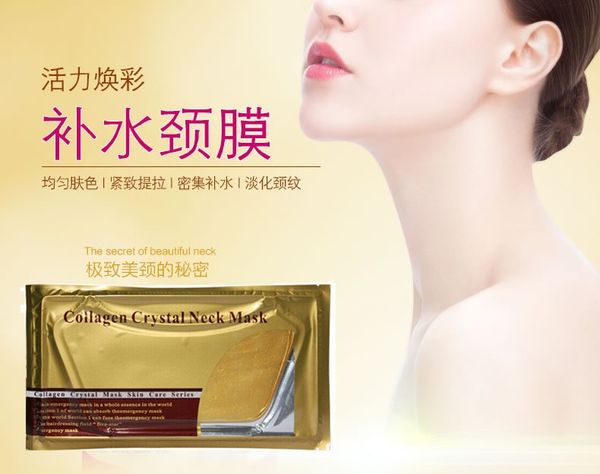 

3pcs/lot Pro Gold Collagen Crystal Neck Mask Collagen Neck Lift Masks Gold Crystal Neck Mask