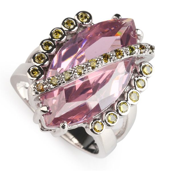 

brand new favourite noble generous mn559 sz#6 7 8 9 sporty pink cubic zirconia casual copper rhodium plated for women rings sellers, Silver