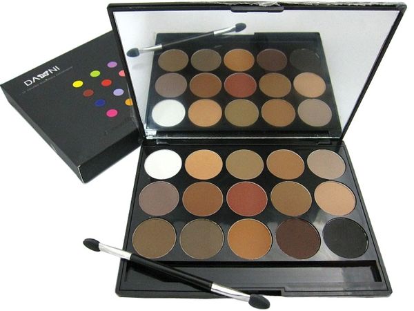 

Earth Tone Eyeshadow Palette Nude / Naked Makeup kit матовые тени для век 15 цветов Shimmer тени для век с губк