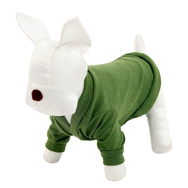 

wholesale-pet dog clothes sweater cat puppy shirt fashion design apparel solid blue green clothing 5 sizes ing