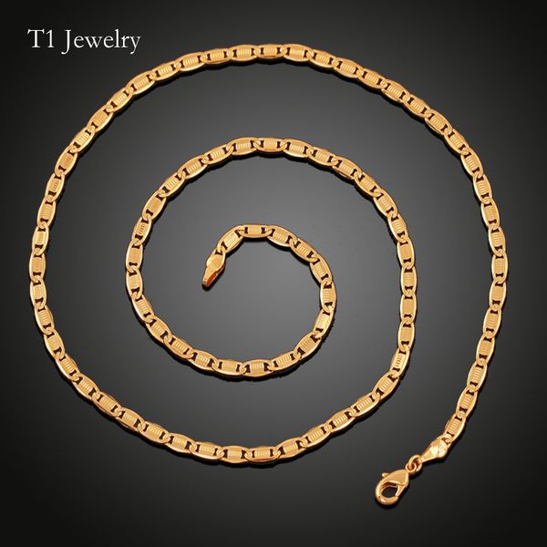 

european and american ornaments mens figaro chain 3mm-60cm necklaces retro chains 18k gold plated worldwide fashion jewelry korea chains, Silver