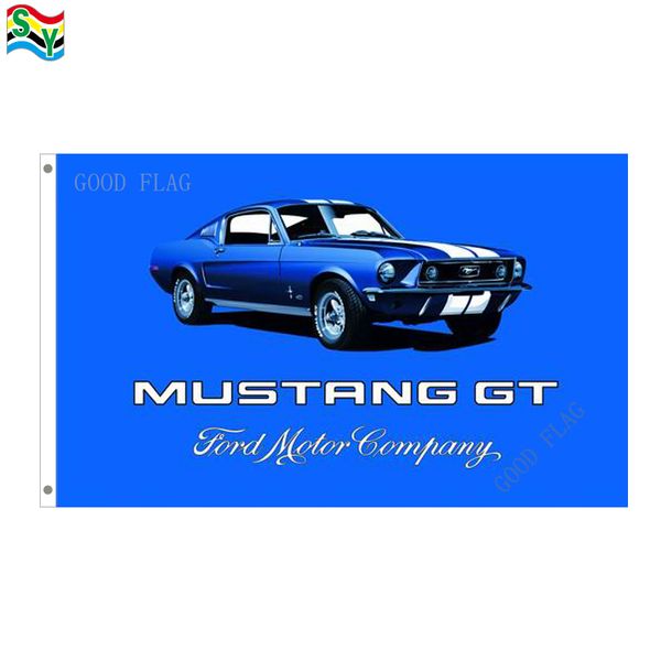 

Размер 3x5ft 90*150cm Знамени флагов Mustang gt с grommet металла, напольным флагом