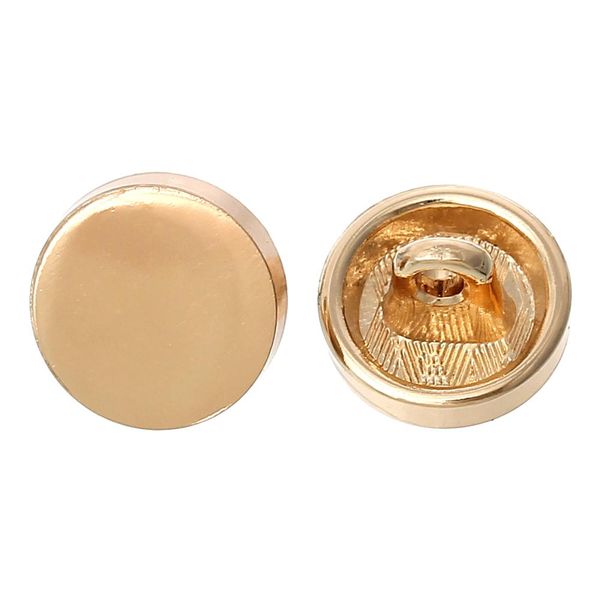 

metal shank button round gold plated single hole 11.0mm( 3/8") dia, 10 pcs 2015 new, Black