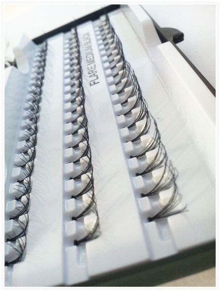 

False Eyelashes Natural Individual Lashes Extension Professional Makeup Fake Eyelash Flare Medium Black 60Lashes/Set 12mm OEM OBM No Logo