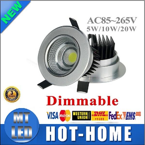 

x30 высокая яркость завод прямых продаж затемняемый 5 вт 10 вт 20 вт cob светодиодный светильник потолочный прожектор теплый/холодный белый