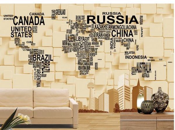 

настроить обои papel де parede 3d трехмерная фреска фон творческий карта мира 3d обои бесплатно shipping4747