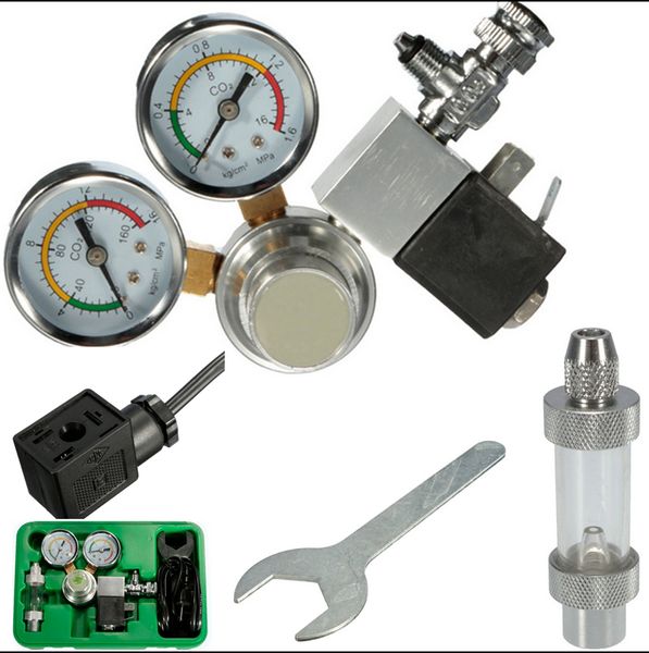 

New Arrival High Quality Co2 Equipment Regulator Magnetic Solenoid Two Gauge Bubble Counter DICI Planted Aquarium