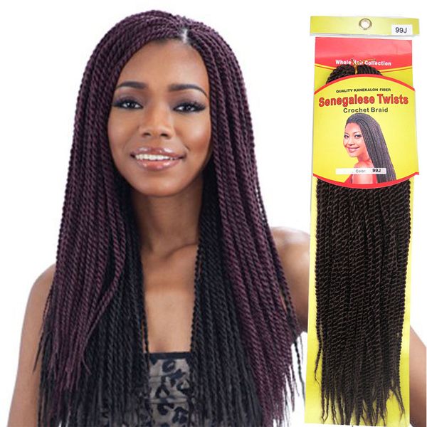 Crochet Braids Senegalese Twist Braid Hair Kanekalon Afro Kinky