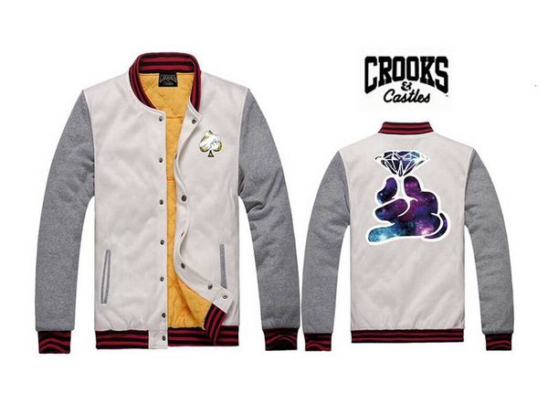 

diamond supply co men crooks and castles jackets men's fashion printing men sports sweatshirt hoodie fleece apparel, Black