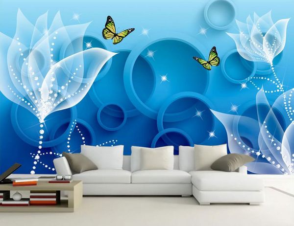 

wallpaper modern 3d blue fashion wall mural p wallpaper