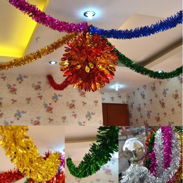 Hot Hot Hot 100strings 1 25m New Christmas Garland Tinsel Color