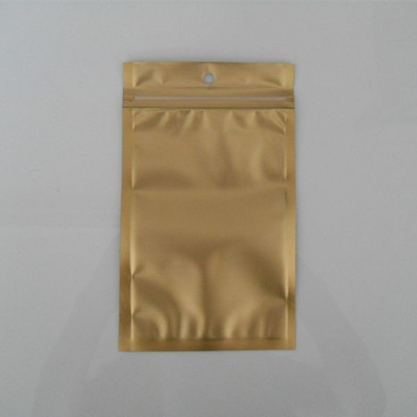 

Wholesale 9*16cm (3.5*6.2") Golden / Clear Self Seal Zipper Plastic Retail Package Packaging Bag Zip Lock Bag Retail Packing W/ Hang Hole