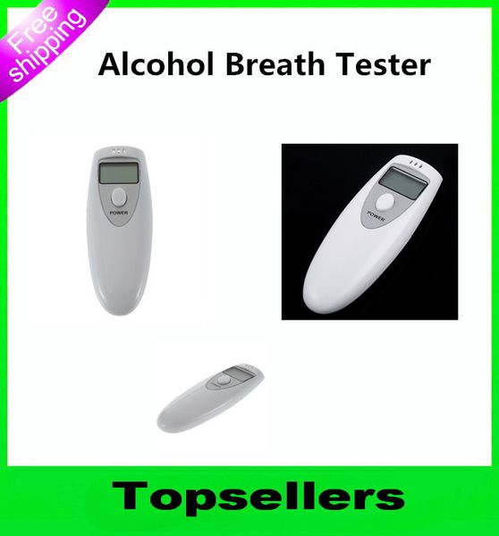 

wholesale-white mini protable lcd digital alcohol breath tester analyzer breathalyzer alcohol detector test testing ing