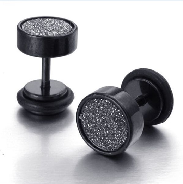 

8 мм черный мужские из нержавеющей стали углеродного волокна серьги