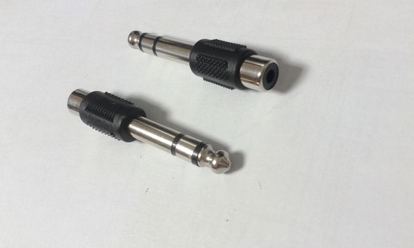 100 Stück 6,35 mm 1/4 Zoll Stereo-Stecker auf RCA/Phono-Buchse