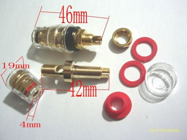 Borne obrigatório de 4PCS alta qualidade para plugues da banana do altofalante 4mm do amplificador