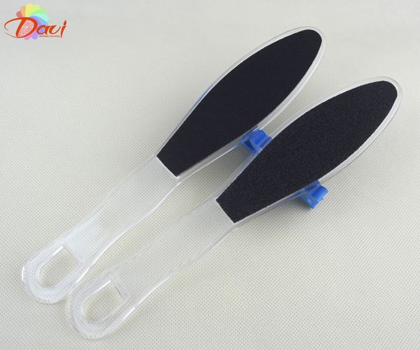 

20pcs/lot foot file plastic transparent handle foot files foot rasp for feet care ing