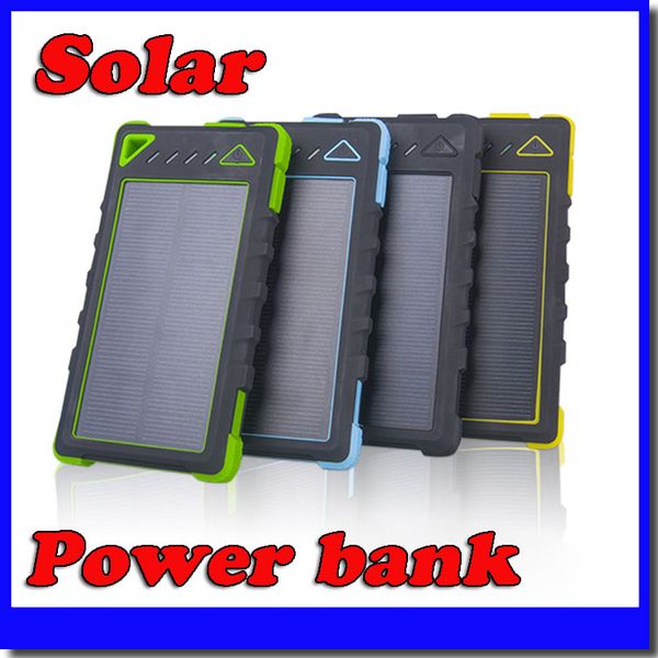 

NEW 20000mAh 2 USB Port Solar Power Bank Charger External Backup Battery With Retail Box For iPhone iPad Samsung Mobile Phone