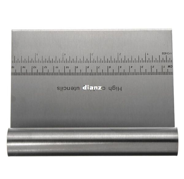 

fashion stainless steel pizza dough scraper cutter kitchen flour pastry cake tool scale