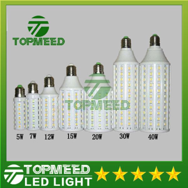 

dhl led corn light e27 e14 b22 smd5050 85-265v 5w 7w 12w 15w 20w 30w 40w led bulb 360 degree lighting lamp 20