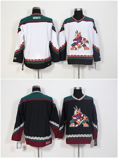 

2018 arizona phoenix coyotes ice hockey jerseys blank retro vintage ccm authentic stitched jerseys mix order, Black;red