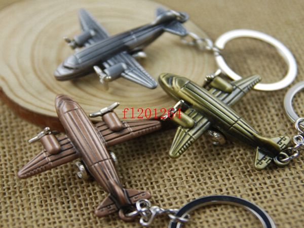 100pcs / lot geben Flugzeug Keychain Flugzeug-hängende Schlüsselring Keyfob-kleine Flugzeug-Schlüsselkette R02 des Verschiffen-Mini3d frei