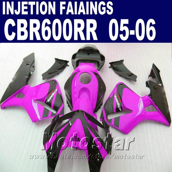 Mor siyah motosikletin kaportaları! HONDA CBR 600 RR kaporta 2005 2006 cbr600rr 05 06 cbr 600rr kaporta kiti QJC4 için enjeksiyonla kalıplama