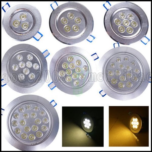 

3w 4w 5w 7w 9w 15w 18w led recessed ceiling down light spot lamp bulb light ac 85-265v indoor downlight with led driver llwa023