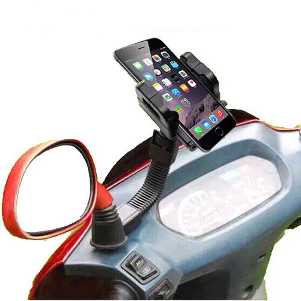 

360 degrees rotation motorbike motorcycle holder rear-view marrow bracket stand for mobile cell phones mp4 pda gps holders