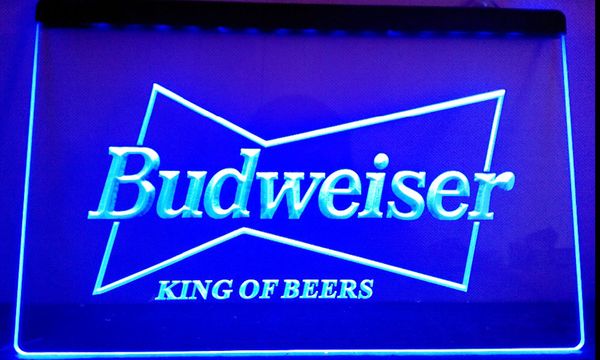 

Ls033-b Budweiser King пивной бар паб клуб LED неоновый свет знак декор Бесплатная доставка д