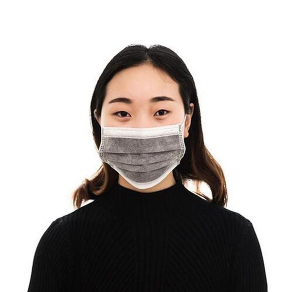 

wholesale- dsstyles cycling mask activated carbon prevent mist haze car exhaust of cigarettes pm 2.5 dust filter cycling mask for unisex, Black