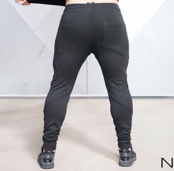 

wholesale- new arrivals year men's body engineers workout cloth sporting active cotton pants men jogger pants sweatpants bottom leggin, Black