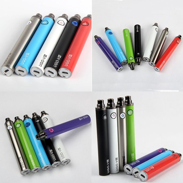 EGO T Passthrough E Cig 1300mah Vaper ручки батареи Micro USB проход через Ugo V3 испаритель батареи с кабельными зарядными устройствами ecigs